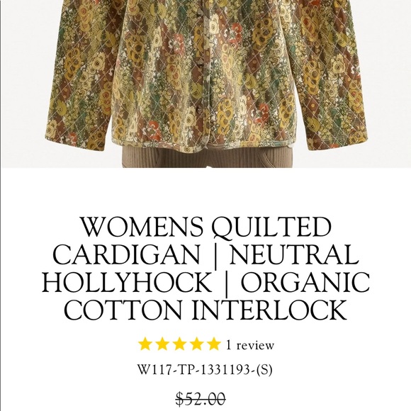 Quilted Cardigan by Kate Quinn Hollyhock floral boho print NEW S XS spring fall - Picture 3 of 4